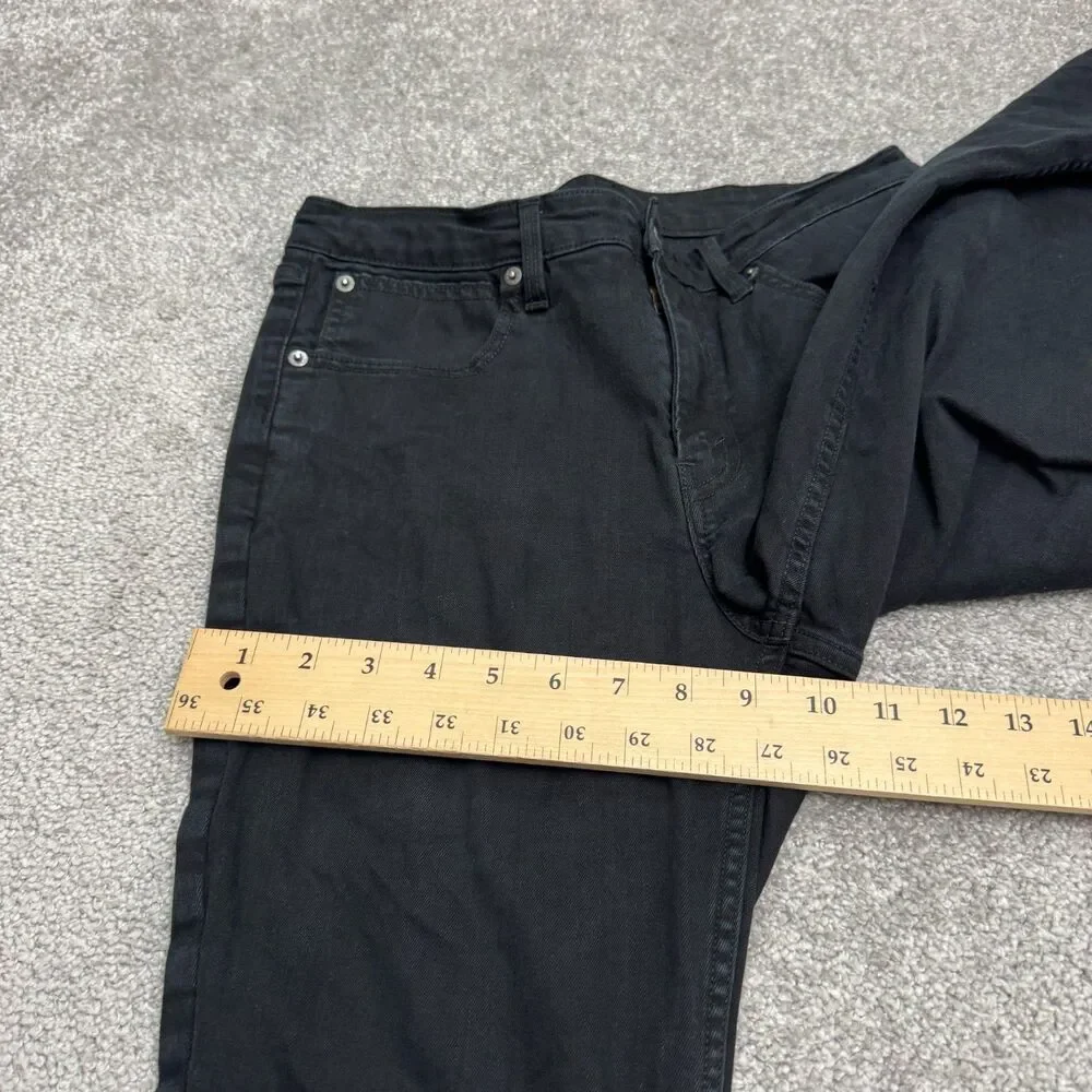 Levi's 512 Slim Fit Taper Flex Denim Jeans Womens 30x32 Black Cotton Stretch